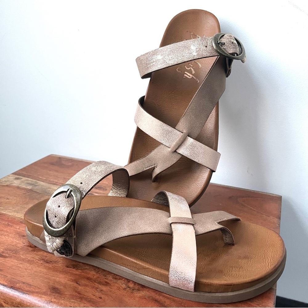 Blowfish vegan sandals a blend of metallic colors NWT size 7 - Picture 5 of 7